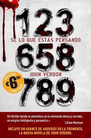 SÉ LO QUE ESTÁS PENSANDO | 9788416859160 | VERDON, JOHN | Llibreria Drac - Librería de Olot | Comprar libros en catalán y castellano online