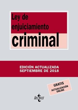 LEY DE ENJUICIAMIENTO CRIMINAL | 9788430974979 | EDITORIAL TECNOS | Llibreria Drac - Librería de Olot | Comprar libros en catalán y castellano online
