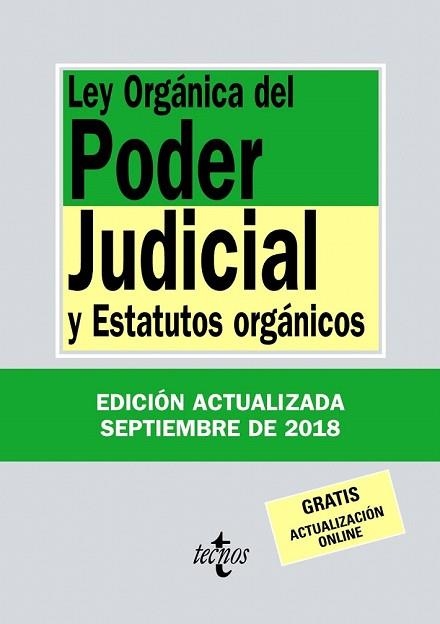 LEY ORGÁNICA DEL PODER JUDICIAL | 9788430975105 | EDITORIAL TECNOS | Llibreria Drac - Librería de Olot | Comprar libros en catalán y castellano online