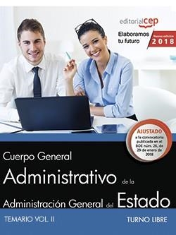 CUERPO GENERAL ADMINISTRATIVO DE LA ADMINISTRACIÓN GENERAL DEL ESTADO (TURNO LIB | 9788468189888 | CEP, EDITORIAL | Llibreria Drac - Librería de Olot | Comprar libros en catalán y castellano online