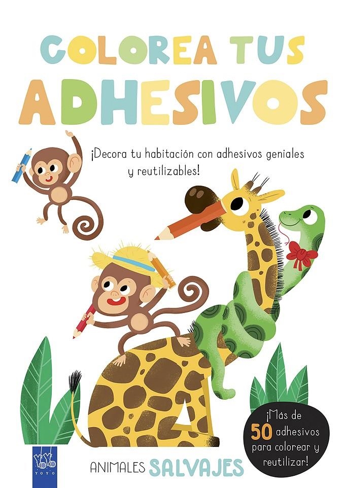 COLOREA TUS ADHESIVOS. ANIMALES SALVAJES | 9788408200482 | YOYO | Llibreria Drac - Librería de Olot | Comprar libros en catalán y castellano online