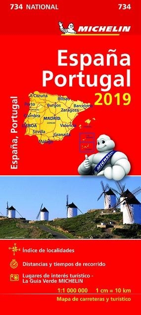 ESPAÑA PORTUGAL 2019 MAPA NATIONAL 734  | 9782067236707 | AA.DD. | Llibreria Drac - Librería de Olot | Comprar libros en catalán y castellano online