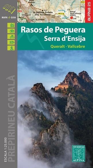 RASOS DE PEGUERA SERRA D'ENSIJA. MAPA I GUIA 1:25000 | 9788480907705 | AA.DD. | Llibreria Drac - Librería de Olot | Comprar libros en catalán y castellano online