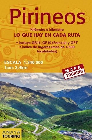MAPA DE LOS PIRINEOS 1:340.000 -  (DESPLEGABLE) | 9788491581673 | ANAYA TOURING | Llibreria Drac - Librería de Olot | Comprar libros en catalán y castellano online