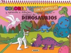 COLOREA Y APRENDE A DIBUJAR DINOSAURIOS CON PLANTILLAS | 9788467761818 | AA.DD. | Llibreria Drac - Llibreria d'Olot | Comprar llibres en català i castellà online