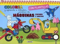 COLOREA Y APRENDE A DIBUJAR MÁQUINAS, COCHES Y MOTOS CON PLANTILLAS | 9788467761825 | AA.DD. | Llibreria Drac - Llibreria d'Olot | Comprar llibres en català i castellà online