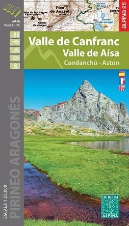 VALLE DE CANFRANC. VALLE DE AISA MAPA ALPINA 1:25000 (CANDANCHU - ASTÚN) | 9788480907880 | AA.DD. | Llibreria Drac - Librería de Olot | Comprar libros en catalán y castellano online