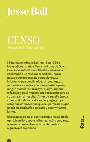 CENSO | 9788416738304 | BALL, JESSE | Llibreria Drac - Librería de Olot | Comprar libros en catalán y castellano online