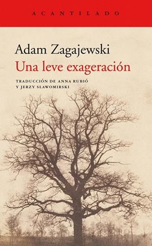 LEVE EXAGERACIÓN, UNA | 9788417346980 | ZAGAJEWSKI, ADAM | Llibreria Drac - Llibreria d'Olot | Comprar llibres en català i castellà online