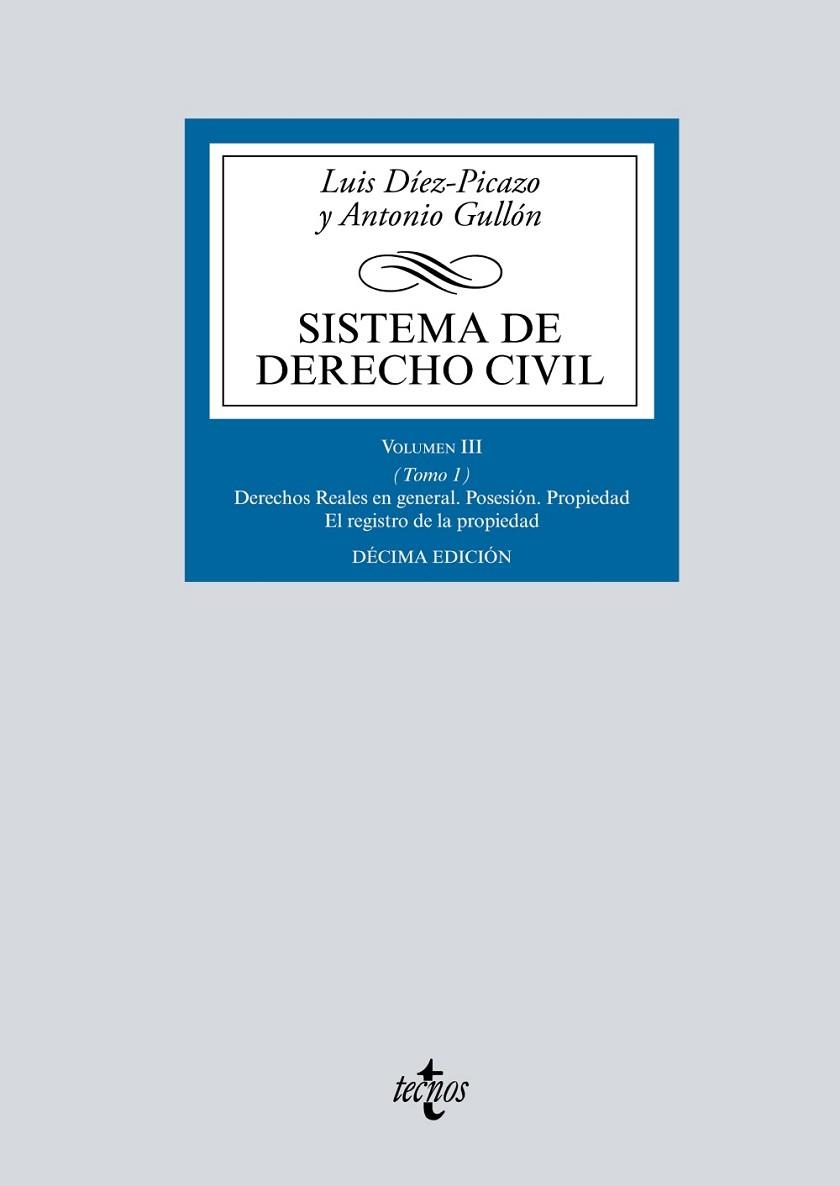 SISTEMA DE DERECHO CIVIL VOL.III TOMO 1 | 9788430976942 | DÍEZ-PICAZO, LUIS; GULLÓN, ANTONIO | Llibreria Drac - Librería de Olot | Comprar libros en catalán y castellano online