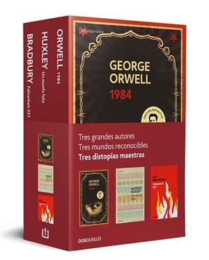 DISTOPÍAS MAESTRAS (PACK QUE INCLUYE: 1984, FAHRENHEIT 451 Y UN MUNDO FELIZ) | 9788466359542 | AA.DD. | Llibreria Drac - Librería de Olot | Comprar libros en catalán y castellano online