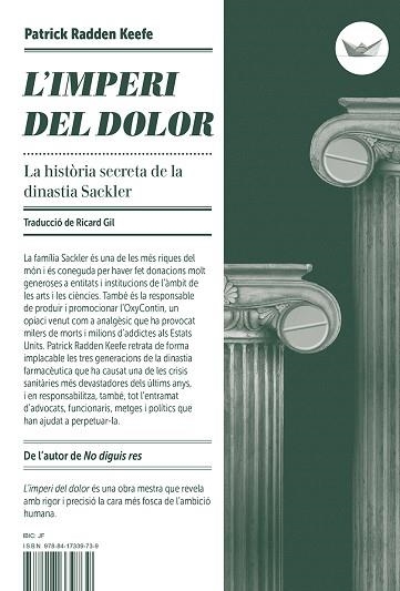 IMPERI DEL DOLOR, L' | 9788417339739 | KEEFE, PATRICK RADDEN | Llibreria Drac - Librería de Olot | Comprar libros en catalán y castellano online