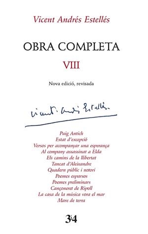 OBRA COMPLETA VIII VINCENT ANDRES | 9788417469429 | ANDRÉS ESTELLÉS, VICENT | Llibreria Drac - Librería de Olot | Comprar libros en catalán y castellano online