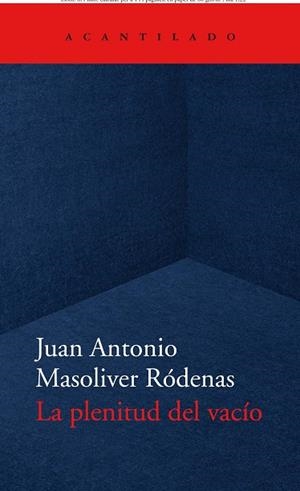 PLENITUD DEL VACÍO, LA | 9788418370779 | MASOLIVER, JUAN ANTONIO | Llibreria Drac - Librería de Olot | Comprar libros en catalán y castellano online