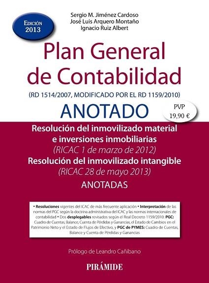 PLAN GENERAL DE CONTABILIDAD ANOTADO 2013 | 9788436829648 | AAVV | Llibreria Drac - Llibreria d'Olot | Comprar llibres en català i castellà online