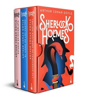 ESTUCHE SHERLOCK HOLMES (ESTUDIO EN ESCARLATA | EL SIGNO DE LAS CUATRO | LAS AVENTURAS DE SHERLOCK HOLMES) | 9788408255185 | CONAN DOYLE, ARTHUR | Llibreria Drac - Librería de Olot | Comprar libros en catalán y castellano online