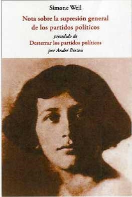 NOTA SOBRE LA SUPRESIÓN GENERAL DE LOS PARTIDOS POLÍTICOS | 9788497163873 | WEIL, SIMONE | Llibreria Drac - Librería de Olot | Comprar libros en catalán y castellano online