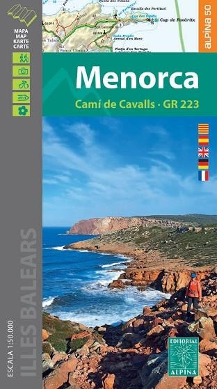 MENORCA. CAMÍ DE CAVALLS GR 223. MAPA ALPINA 1:50000 + CARPETA DESPLEGABLE | 9788480909136 | AA.DD. | Llibreria Drac - Librería de Olot | Comprar libros en catalán y castellano online