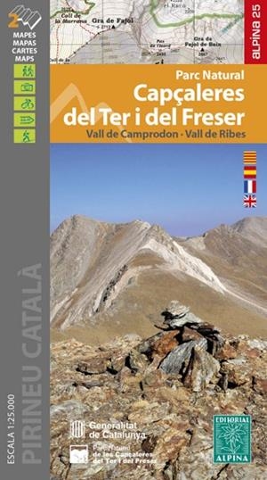 CAPÇALERES DEL TER I DEL FRESER. VALL DE CAMPRODON - VALL DE RIBES 1:25000 MAPA ALPINA | 9788480909051 | AA.DD. | Llibreria Drac - Librería de Olot | Comprar libros en catalán y castellano online