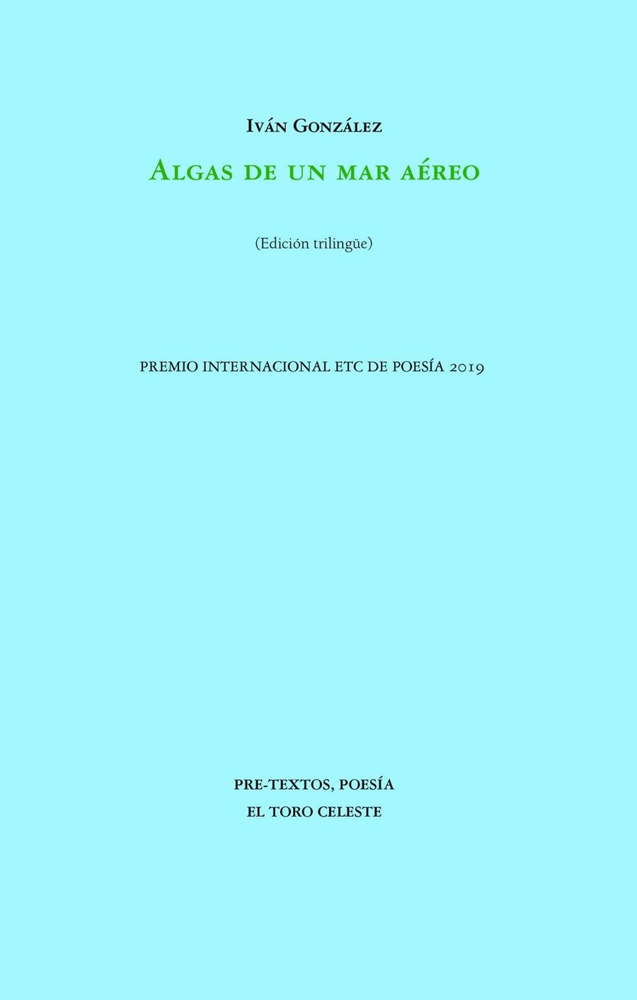 ALGAS DE UN MAR AÉREO | 9788418935602 | GONZÁLEZ, IVÁN | Llibreria Drac - Librería de Olot | Comprar libros en catalán y castellano online