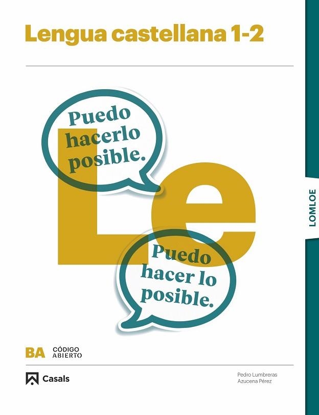 LENGUA CASTELLANA 1-2 BA | 9788421875995 | LUMBRERAS GARCÍA, PEDRO; PÉREZ TOLÓN, AZUCENA | Llibreria Drac - Librería de Olot | Comprar libros en catalán y castellano online