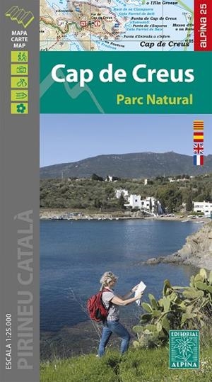 CAP DE CREUS. PARC NATURAL MAPA ALPINA 1:25000 + CARPETA DESPLEGABLE | 9788480909426 | AA.DD. | Llibreria Drac - Librería de Olot | Comprar libros en catalán y castellano online