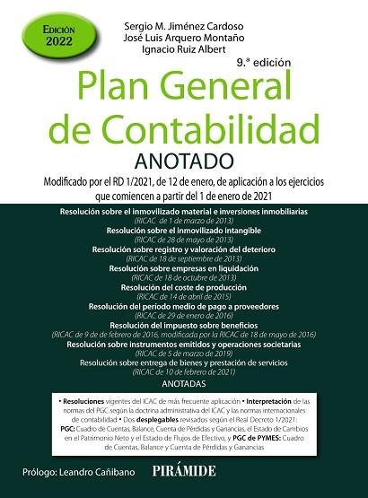 PLAN GENERAL DE CONTABILIDAD ANOTADO | 9788436846744 | JIMÉNEZ, SERGIO M.; ARQUERO, JOSÉ LUIS; RUIZ, IGNACIO | Llibreria Drac - Librería de Olot | Comprar libros en catalán y castellano online