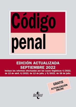 CÓDIGO PENAL | 9788430985579 | EDITORIAL TECNOS | Llibreria Drac - Librería de Olot | Comprar libros en catalán y castellano online