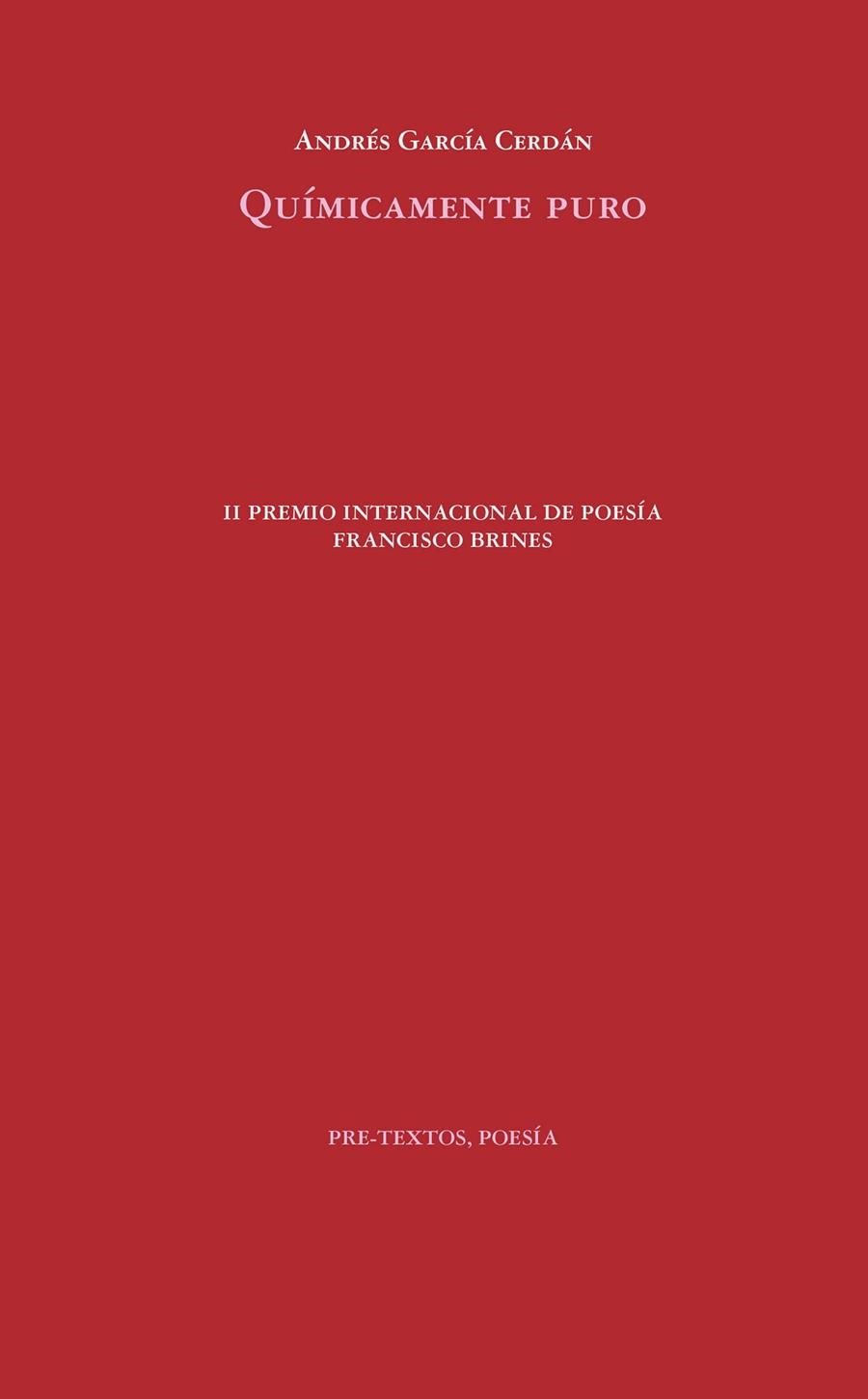 QUÍMICAMENTE PURO | 9788418935770 | GARCÍA CERDÁN, ANDRÉS | Llibreria Drac - Librería de Olot | Comprar libros en catalán y castellano online