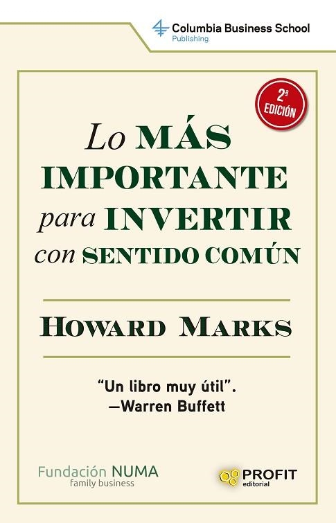 LO MÁS IMPORTANTE PARA INVERTIR CON SENTIDO COMÚN | 9788419212306 | MARKS, HOWARD | Llibreria Drac - Librería de Olot | Comprar libros en catalán y castellano online