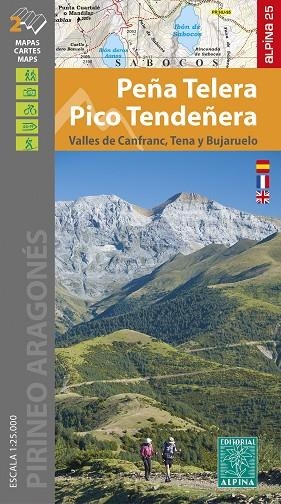 PEÑA TELERA, PICO TENDEÑERA. VALLE DE CANFRANC, TENA Y BUJARUELO. MAPA ALPINA 1:25000 (CARPETA 2 MAPES) | 9788480909761 | AA.DD. | Llibreria Drac - Llibreria d'Olot | Comprar llibres en català i castellà online