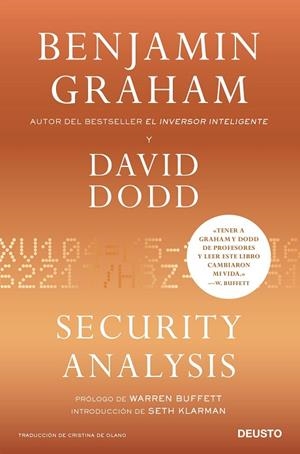 SECURITY ANALYSIS | 9788423436422 | GRAHAM, BENJAMIN | Llibreria Drac - Librería de Olot | Comprar libros en catalán y castellano online