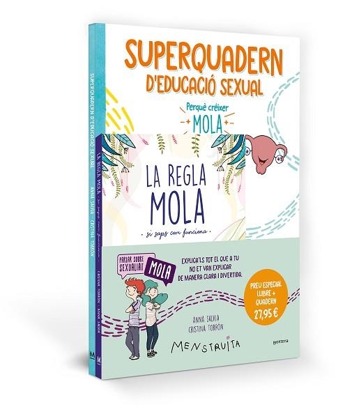 PACK APRÈN AMB MENSTRUITA (LA REGLA MOLA + SUPERQUADERN D'EDUCACIÓ SEXUAL) | 9788419975065 | SALVIA, ANNA | Llibreria Drac - Librería de Olot | Comprar libros en catalán y castellano online