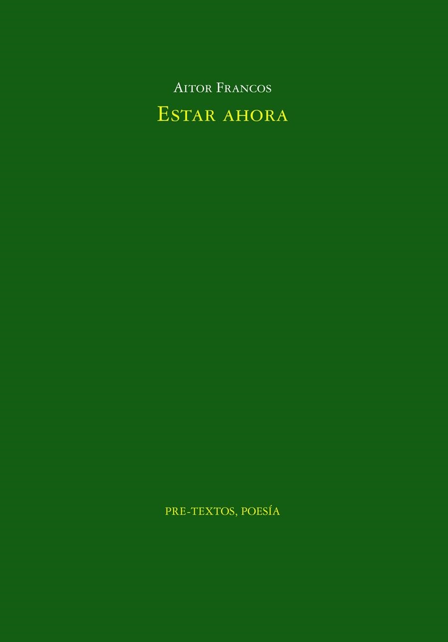 ESTAR AHORA | 9788419633804 | FRANCOS, AITOR | Llibreria Drac - Llibreria d'Olot | Comprar llibres en català i castellà online