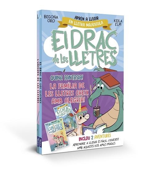 QUINA FANTASIA! LA FAMÍLIA DE LES LLETRES CREIX AMB ALEGRIA. PACK AMB 2 LLIBRES: L'UNICORN I EL DRAC DE LES LLETRES (EL) | 9788448869595 | ORO, BEGOÑA | Llibreria Drac - Librería de Olot | Comprar libros en catalán y castellano online