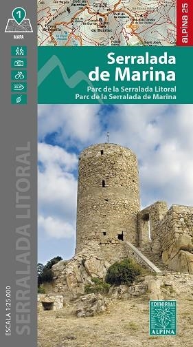 SERRALADA DE MARINA E: 1/25000 | 9788470111389 | AA.DD. | Llibreria Drac - Librería de Olot | Comprar libros en catalán y castellano online