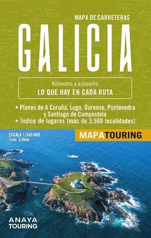 MAPA DE CARRETERAS GALICIA (DESPLEGABLE), ESCALA 1:340.000 | 9788491588603 | ANAYA TOURING | Llibreria Drac - Librería de Olot | Comprar libros en catalán y castellano online