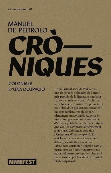 CRONIQUES | 9788410344129 | PEDROLO, MANUEL DE | Llibreria Drac - Librería de Olot | Comprar libros en catalán y castellano online