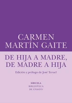 DE HIJA A MADRE, DE MADRE A HIJA | 9788410415270 | MARTÍN GAITE, CARMEN | Llibreria Drac - Llibreria d'Olot | Comprar llibres en català i castellà online
