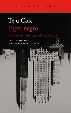 PAPEL NEGRO | 9788419958570 | COLE, TEJU | Llibreria Drac - Llibreria d'Olot | Comprar llibres en català i castellà online