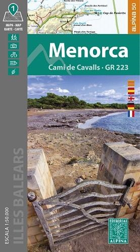 MENORCA - CAMÍ DE CAVALLS GR 223. MAPA ALPINA 1:50000 | 9788470111648 | AA.DD. | Llibreria Drac - Librería de Olot | Comprar libros en catalán y castellano online