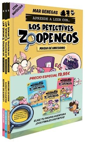 PACK APRENDE A LEER CON... ¡LOS DETECTIVES ZOOPENCOS! 4, 5 Y 6: EN LETRA MAYÚSCULA | 9788408299226 | BENEGAS, MAR | Llibreria Drac - Llibreria d'Olot | Comprar llibres en català i castellà online