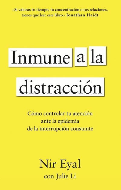 INMUNE A LA DISTRACCIÓN | 9788411003933 | EYAL, NIR | Llibreria Drac - Llibreria d'Olot | Comprar llibres en català i castellà online