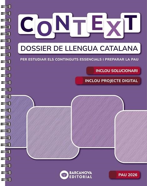 CONTEXT. DOSSIER DE LLENGUA CATALANA. BATXILLERAT 2026 | 9788448964924 | Llibreria Drac - Llibreria d'Olot | Comprar llibres en català i castellà online