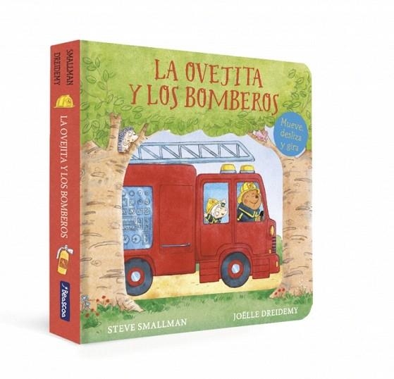 OVEJITA Y LOS BOMBEROS, LA (LA OVEJITA QUE VINO A CENAR. LIBRO DE CARTÓN CON MECANISMOS) | 9788448871192 | SMALLMAN, STEVE | Llibreria Drac - Librería de Olot | Comprar libros en catalán y castellano online
