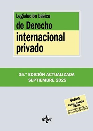 LEGISLACIÓN BÁSICA DE DERECHO INTERNACIONAL PRIVADO | 9788430993031 | VVAA | Llibreria Drac - Llibreria d'Olot | Comprar llibres en català i castellà online