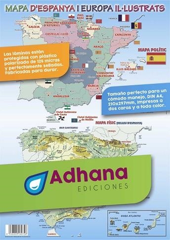 MAPA D'ESPANYA I EUROPA IL·LUSTRAT (LAMINA PLASTIFICADA) | 8436005169756 | AA.DD. | Llibreria Drac - Librería de Olot | Comprar libros en catalán y castellano online