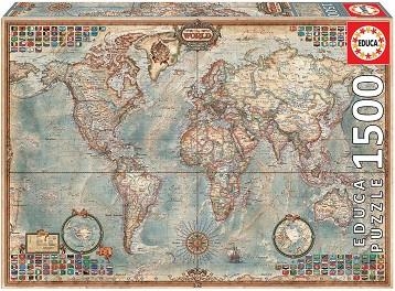 PUZZLE 1500 EDUCA EL MUNDO, MAPA POLITICO | 8412668160057 | AA.DD. | Llibreria Drac - Llibreria d'Olot | Comprar llibres en català i castellà online
