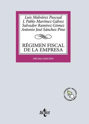 RÉGIMEN FISCAL DE LA EMPRESA | 9788430992805 | MALVÁREZ PASCUAL, LUIS A./MARTÍNEZ GÁLVEZ, J. PABLO/RAMÍREZ GÓMEZ, SALVADOR/SÁNCHEZ PINO, ANTONIO JO | Llibreria Drac - Llibreria d'Olot | Comprar llibres en català i castellà online