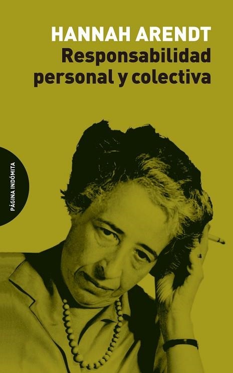 RESPONSABILIDAD PERSONAL Y COLECTIVA | 9788494999284 | ARENDT, HANNAH | Llibreria Drac - Llibreria d'Olot | Comprar llibres en català i castellà online